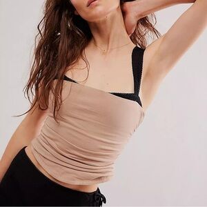 Free people light pink 2 toned tank top nwot medium